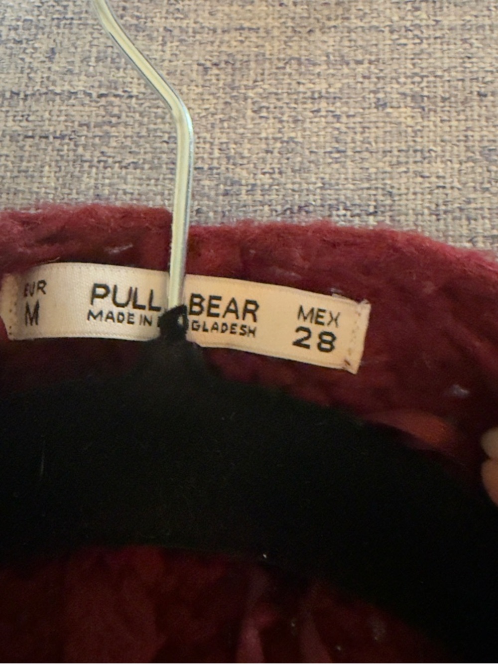 Pull&Bear Burgundy Open-Front Chunky Knit Cardigan - Picture 4 of 4
